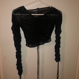 See through long sleeve top |SOLD|